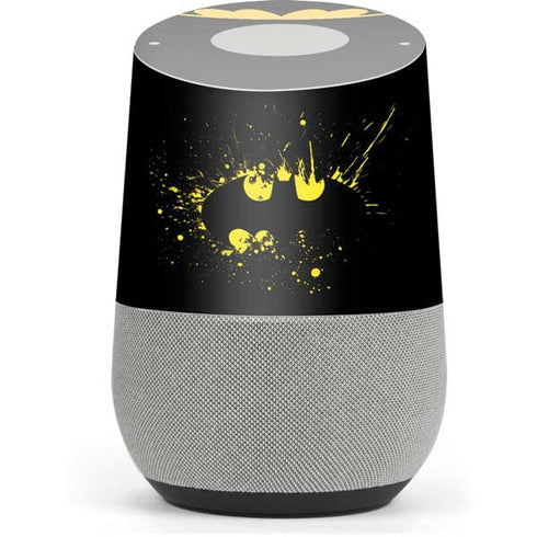 DC Comics Batman Logo Yellow Splash Google Home Skin
